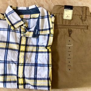 Gap boys pants NWT and Gymboree shirt nwot
